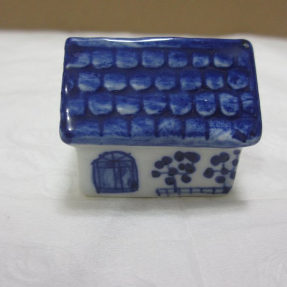Dog House Miniature Animals Delft Blue Ceramic - Picture 4 of 11